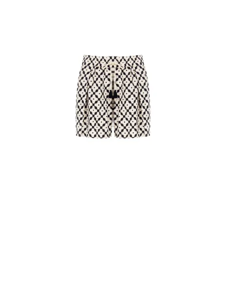 Wide Cotton Shorts with Tassels Rinascimento
