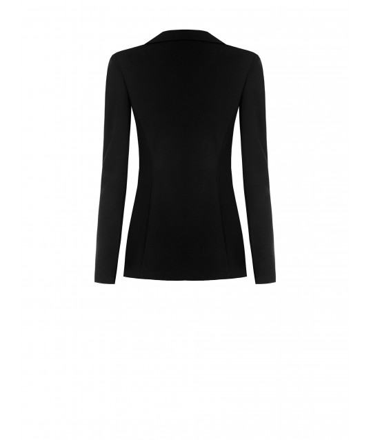 Rinascimento Crepe Scuba Double-breasted Blazer Jacket