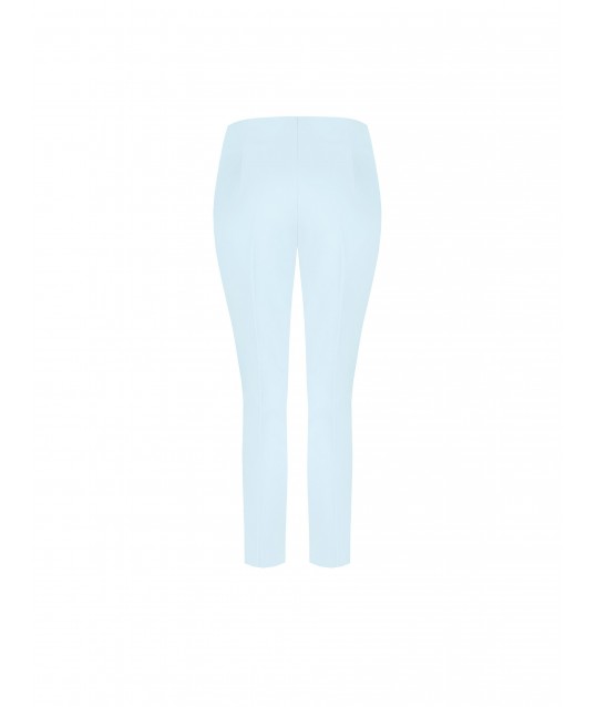 Technical Fabric Capri Trousers With Logo Buttons At Ankles Rinascimento