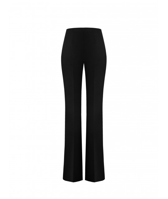 Crepe Scuba Palazzo Trousers with Side Zip Rinascimento