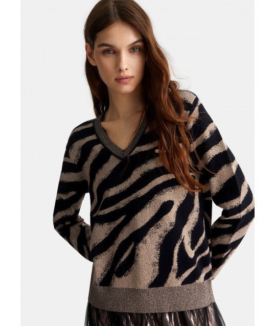 Maglia Animalier Jacquard Liu Jo