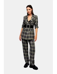 Pantalone Con Fantasia A Quadri Dixie