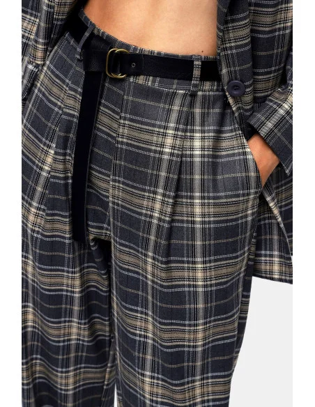Pantalone Con Fantasia A Quadri Dixie