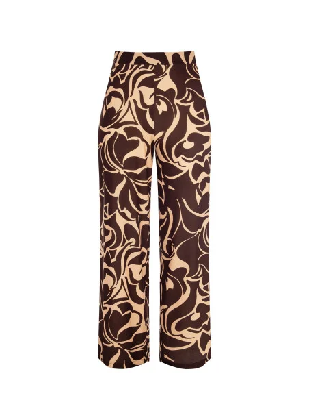 Pantaloni Palazzo Con Elastico Dietro Rinascimento Curvy