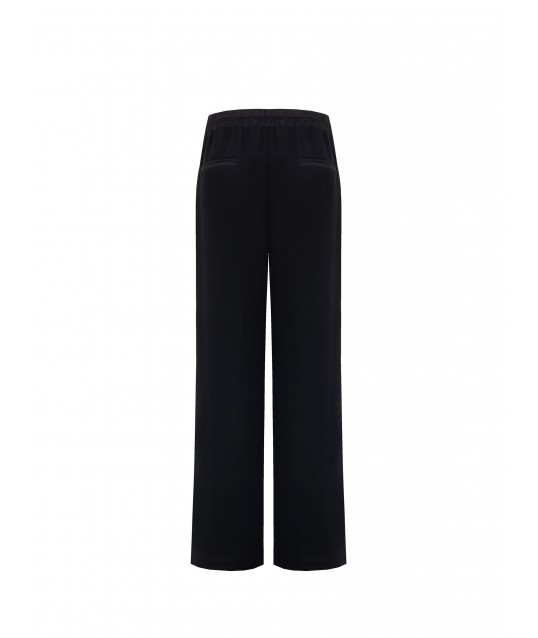 Palazzo Trousers With Spotted Band And Side Slits Rinascimento