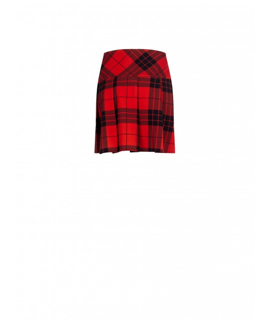 Minigonna A Pieghe Tartan Rinascimento