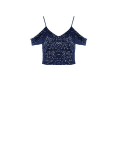 Top court couvert de paillettes Rinascimento - Vestiti Firmati Life... 2