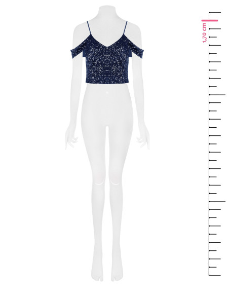 Top court couvert de paillettes Rinascimento - Vestiti Firmati Life...