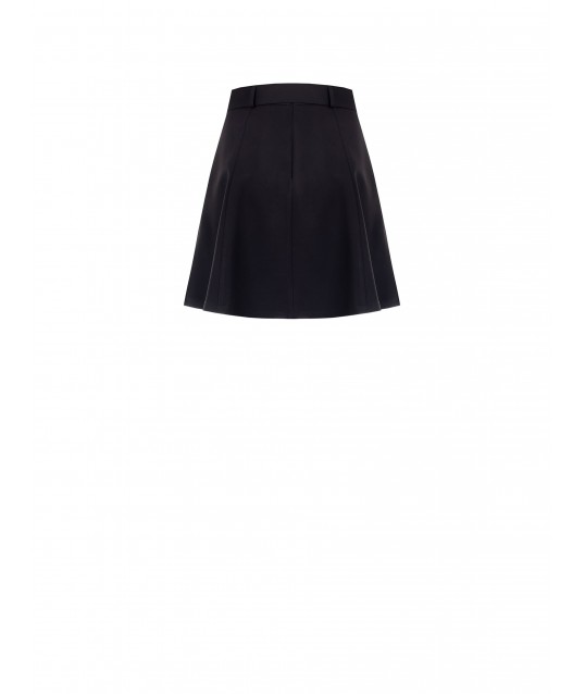 Minigonna A Ruota In Tessuto Bi-Stretch Con Cintura Rigida Coordinata Rinascimento