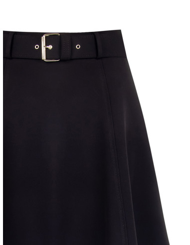 Minijupe à roulettes en tissu bi-stretch avec ceinture rigide coord...
