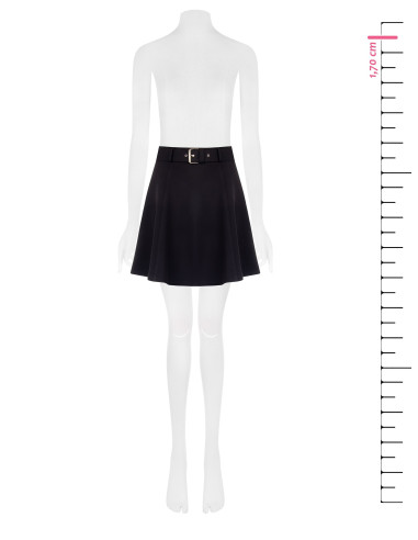Minijupe à roulettes en tissu bi-stretch avec ceinture rigide coord...