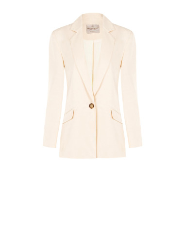 Veste blazer à 1 bouton en satin mat Rinascimento