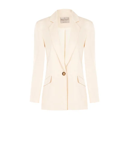 Rinascimento Matt Satin 1-Button Blazer Jacket