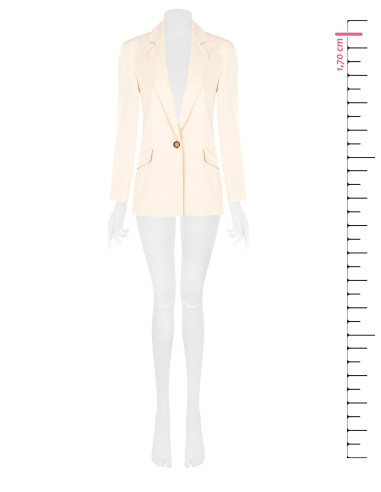 Rinascimento Matt Satin 1-Button Blazer Jacket