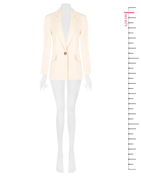 Veste blazer à 1 bouton en satin mat Rinascimento