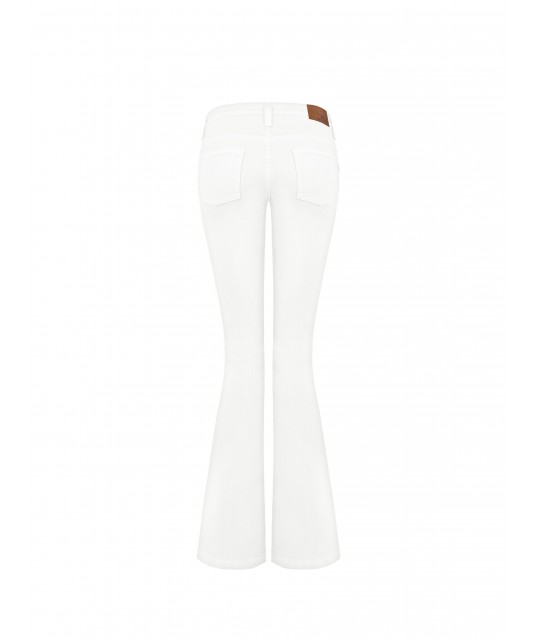 Elasticated Flared Jeans With Buttons Rinascimento