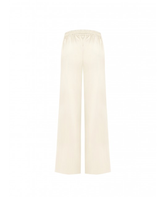 Viscose Mix Palazzo Trousers With Elasticated Back Rinascimento