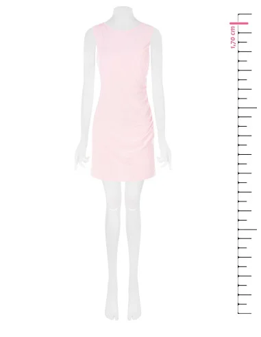 Robe courte fourreau froncée sur un côté Rinascimento