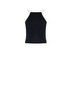 Top court en tissu technique avec nœud au dos Rinascimento - Vestit...
