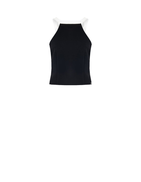Top court en tissu technique avec nœud au dos Rinascimento - Vestit...