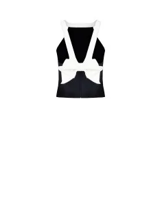 Crop top ajusté en tissu technique avec nœud à l’arrière Rinascimento 2