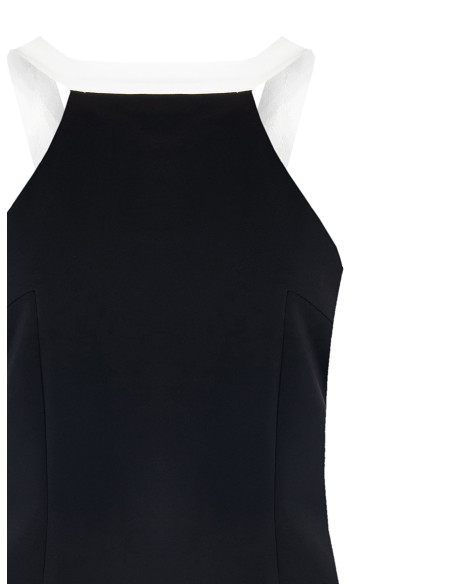 Technical Fabric Crop Top with Back Bow Rinascimento - Vestiti Firm...