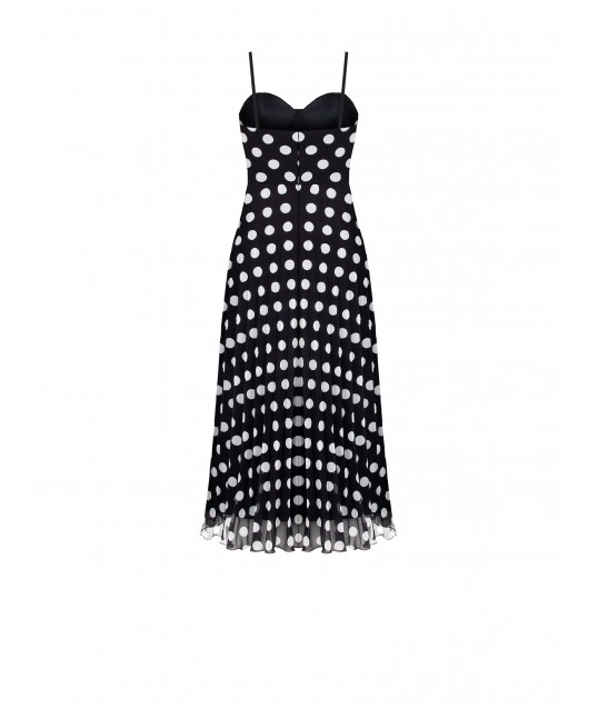 Robe midi plissée en géorgette Rinascimento