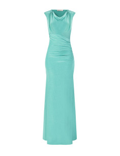 Lurex Glitter Effect Fitted Long Dress With Straps Rinascimento