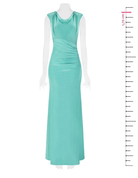 Lurex Glitter Effect Long Dress Fitted With Straps Rinascimento