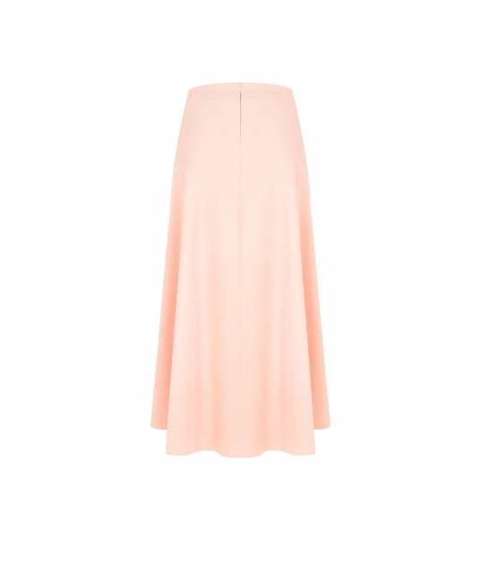 Rinascimento Fluid Fabric Flared Long Skirt