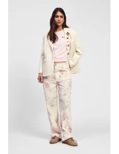Wide-Leg Trousers with Floral Pattern Dixie