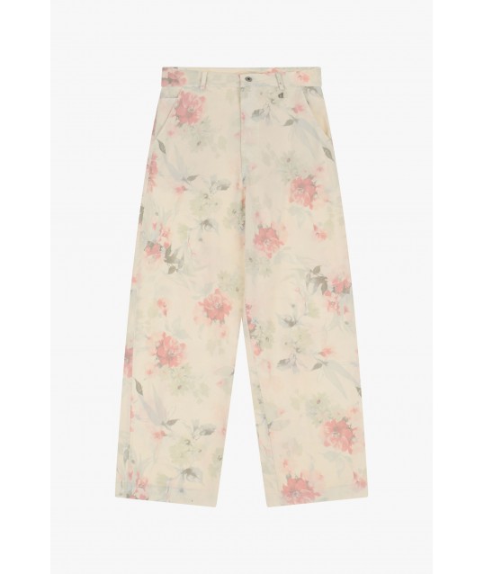 Pantaloni Larghi Con Motivo Floreale Dixie