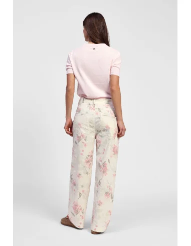 Wide-Leg Trousers with Floral Pattern Dixie