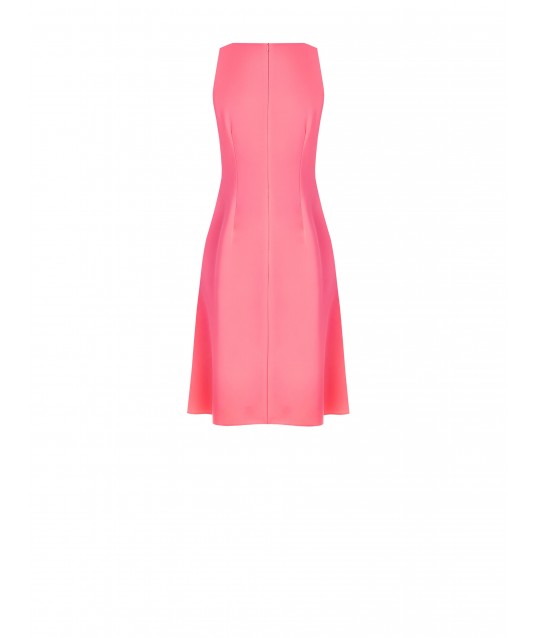 Fluid Fabric Midi Dress With Chain Detail Rinascimento