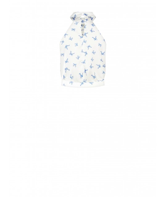Top Rinascimento avec nœud en satin