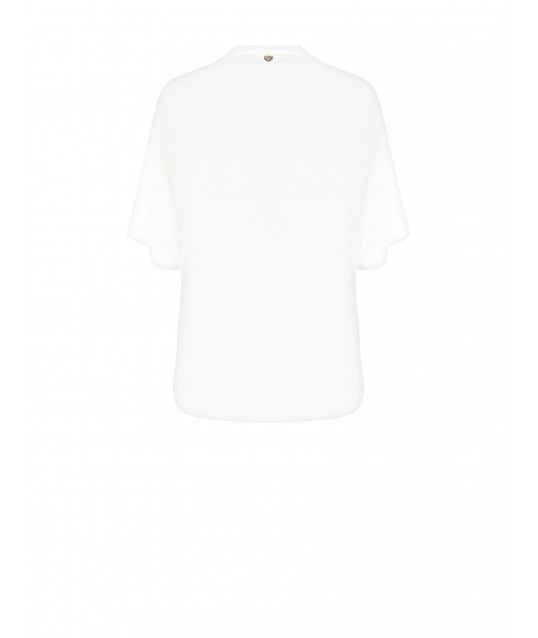 Georgette Over Blouse With V-Neck And Collar Rinascimento