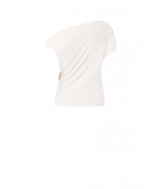 Rinascimento - Top en jersey plissé avec boucle