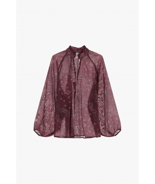 Transparent Shirt With Paisley Pattern Dixie
