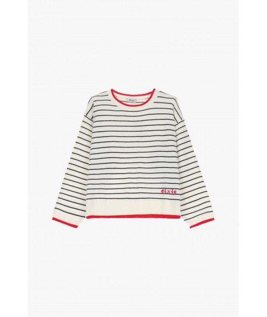 Pull rayé avec détails Dixie