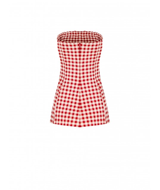 Rinascimento - Top bandeau long à carreaux