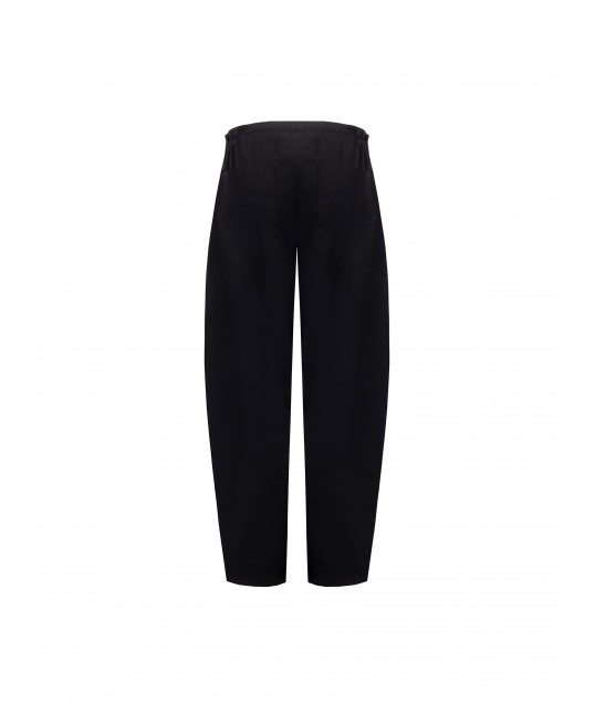 Pantaloni Carrot In Cotone Con Coulisse In Vita Rinascimento