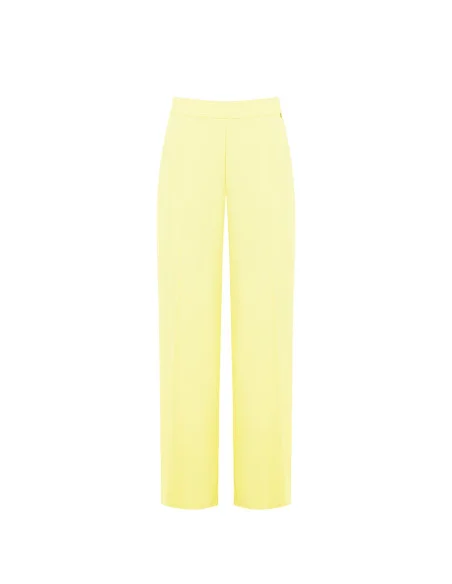 Pantaloni Larghi In Tessuto Fluido Con Tasche Ed Elastico Dietro Rinascimento