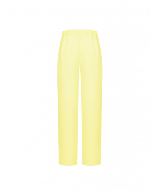 Pantalon ample en tissu fluide avec poches arrière élastiques Rinascimento