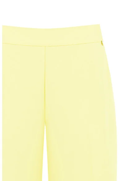 Fluid Fabric Baggy Trousers With Elastic Back Pockets Rinascimento