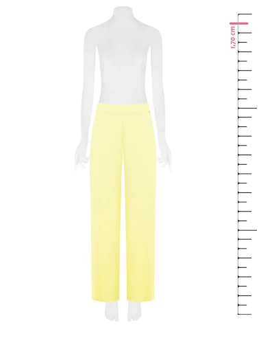 Pantaloni Larghi In Tessuto Fluido Con Tasche Ed Elastico Dietro Rinascimento