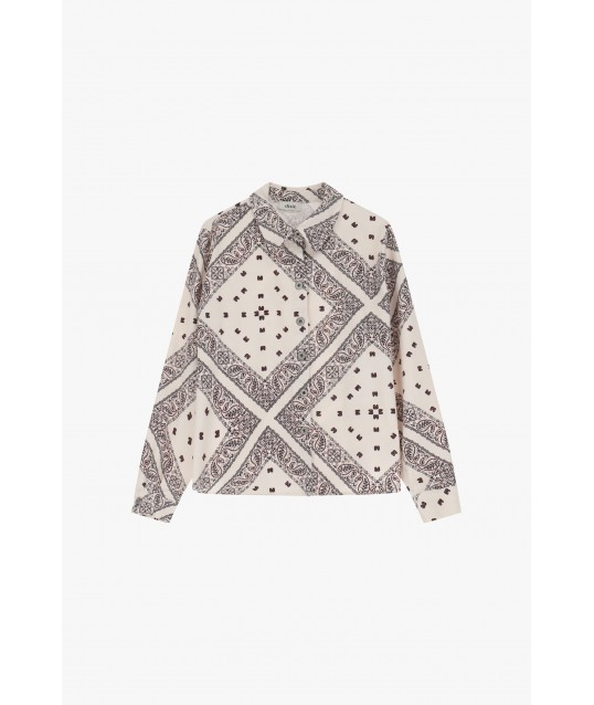 Chemise à motif géométrique et boutons Dixie