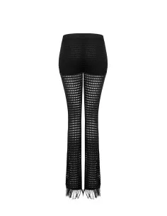 Perforated Knit And Tassels Paunch Trousers With Integrated Shorts Rinascimento 2