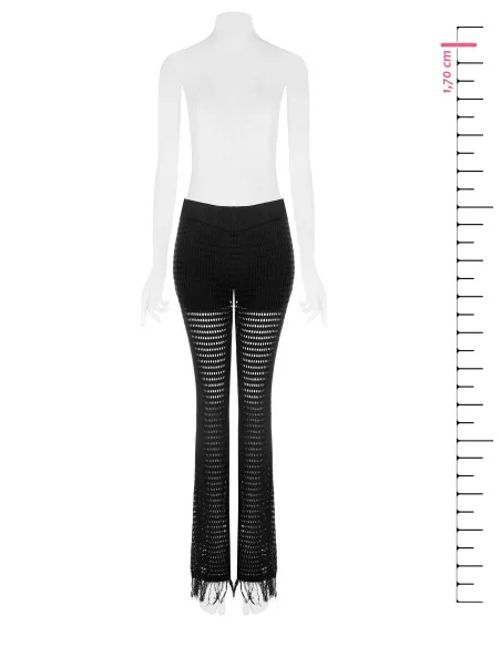 Pantalon perforé en tricot et à glands avec short intégré Rinascimento