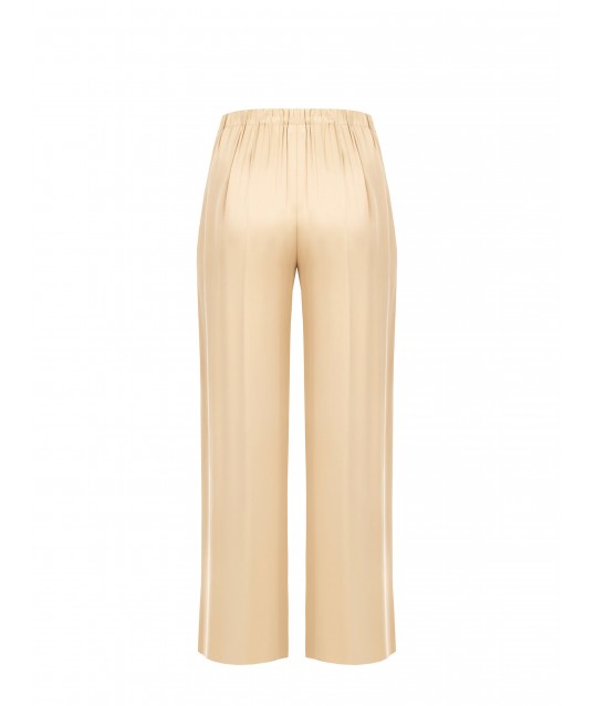 Pantalon de satin Palazzo avec élastique au dos Rinascimento Curvy