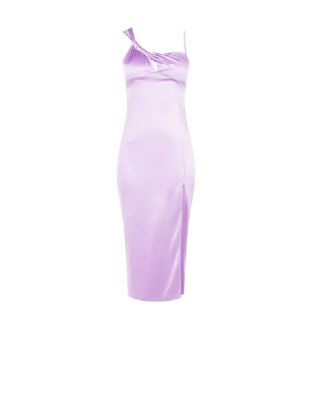 Shiny Knitted Sheath Dress With Cut-Out On Neckline Rinascimento